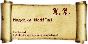 Magdika Noémi névjegykártya